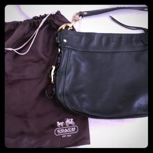 Black leather coach purse!